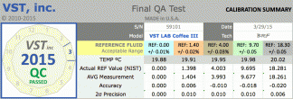 Ukázka certifikátu NIST traceable